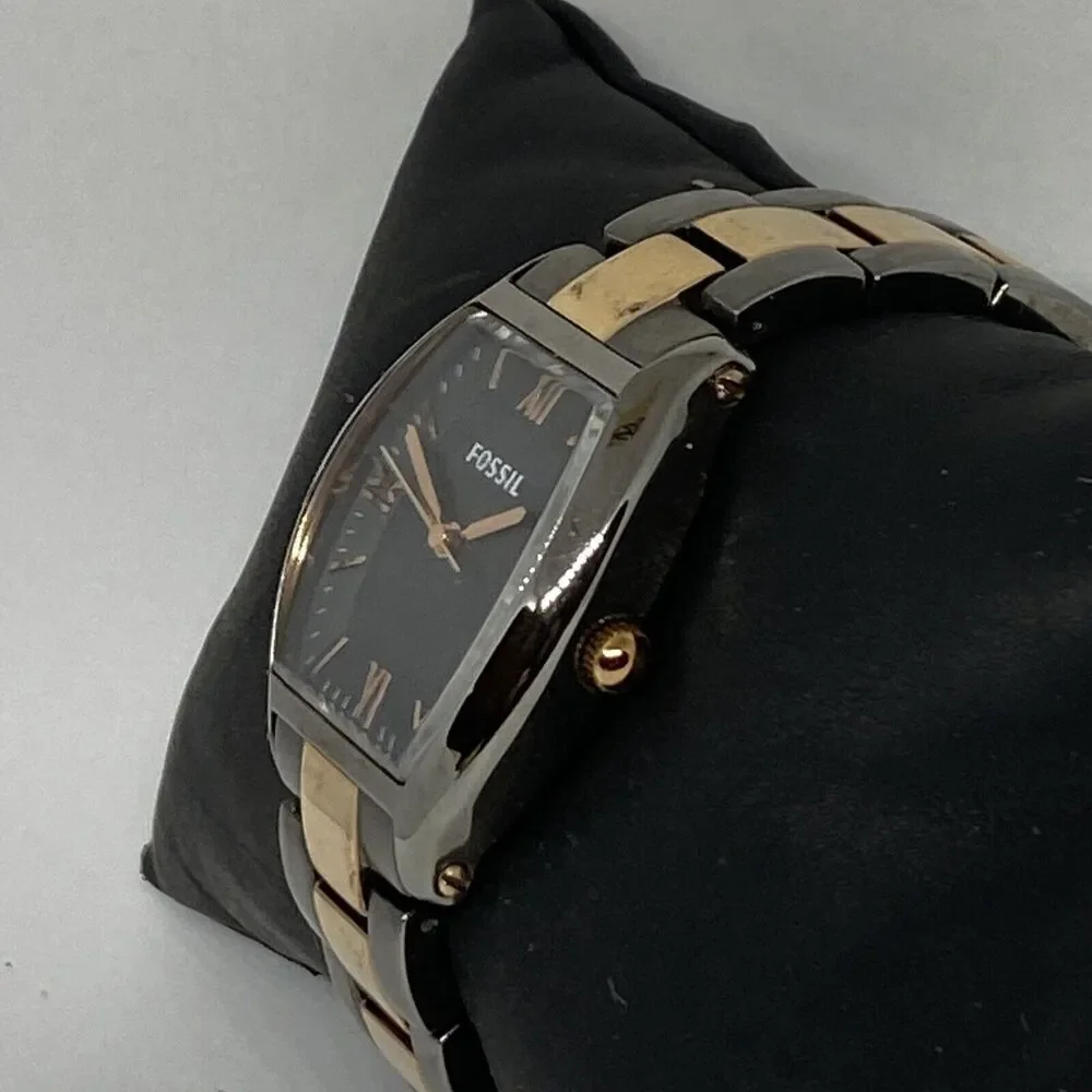 Fossil ES3059 Women's Stainless Steel Analog Black Dial Quartz Wrist Watch JK852